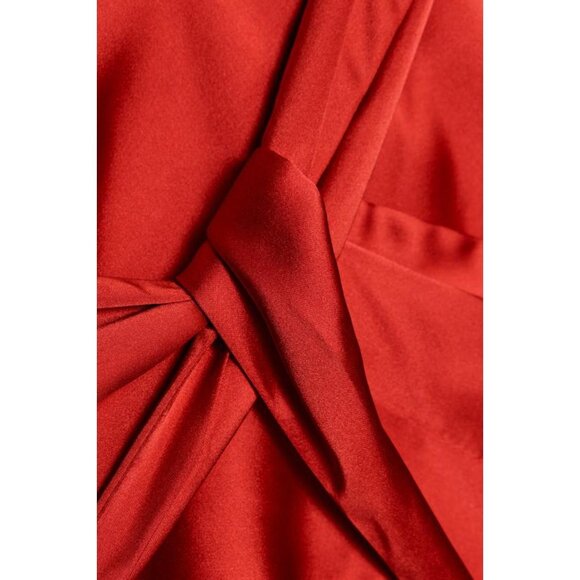 ZARA ASYMMETRIC SATIN EFFECT MIDI DRESS - Picture 9 of 9